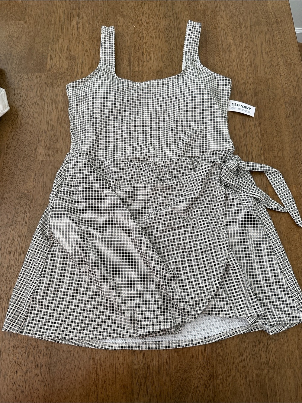 Old Navy Black & White Gingham One Piece Bathing Suit
